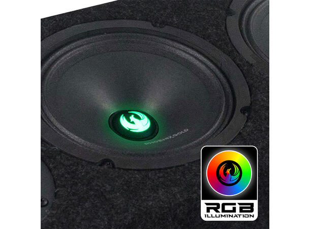 Phoenix Gold ZP65BOXRGBL Lydplanke RGB, SPL kasse med høyttalere og horn 