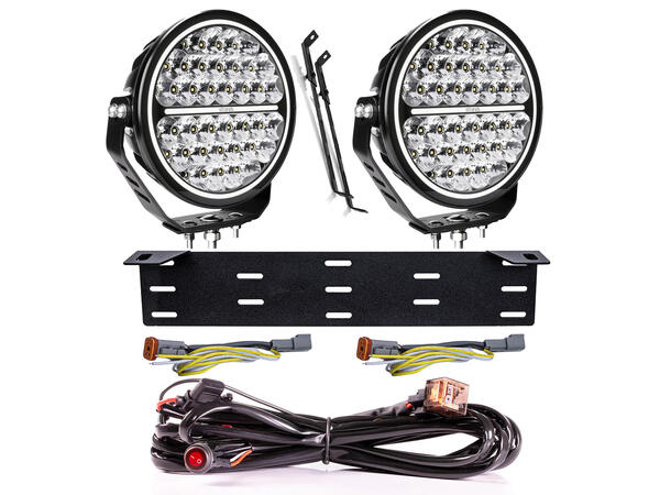 Strands Siberia Night Ranger 9" lyspakke 2x Siberia NR 9", kabelsett & skiltplate 