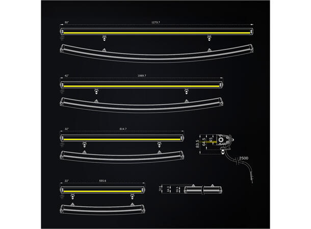Strands Siberia XP SRC 32" ledbar 32", 10600 Lumen, Xperience-mode, Kurvet 