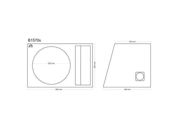 ConnectED Singel basskasse for 15" Portet kasse, 70 liter, koksgrå 