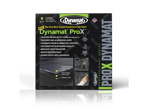 Dynamat ProX Dempematter i gummibutyl - 0,84m2 