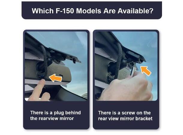 FITCAMX Integrert Plug & Play 4K Dashcam Ford F-serie (2021-->) 