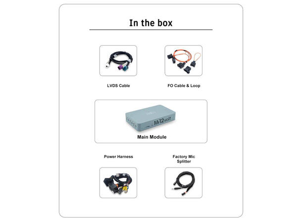 Mr12volt Trådløs CarPlay/Android Auto BMW med NBT, DSP, OEM Mikrofon 