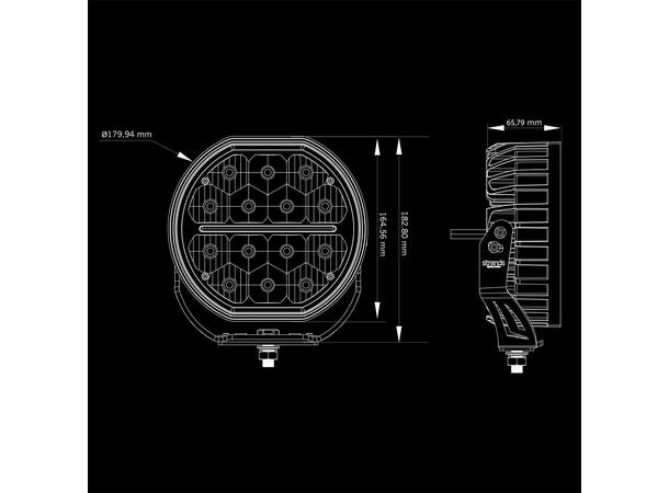 Strands Big Energy 7" LED fjernlys 7", 5600 Lumen, per stk 