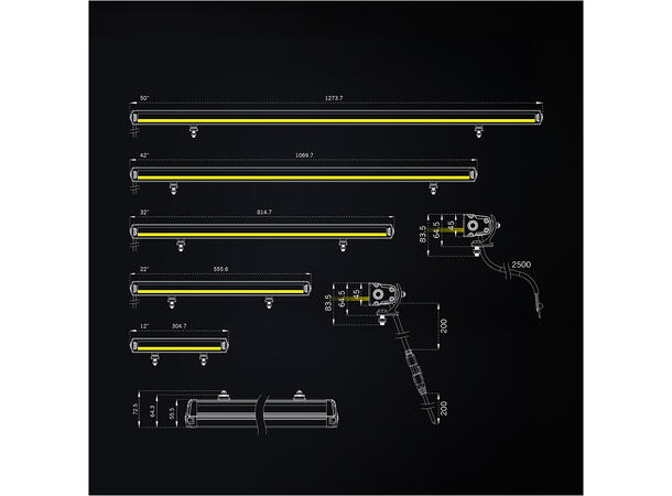 Strands Siberia XP SR 12" ledbar 12", 3620 Lumen, Xperience-mode 