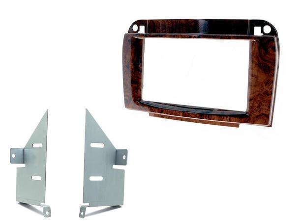 2-DIN monteringsramme - Valnøtt Mercedes CL/S-klasse (2003-2005) 