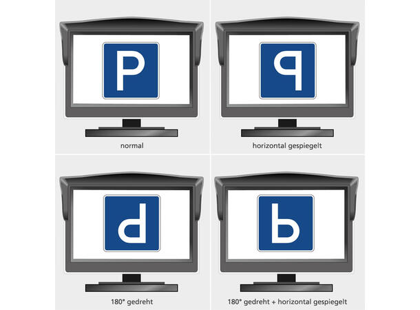 Ampire 7" LCD-Skjerm (AHD/CVBS) 2xRCA inngang. 12V-24V 