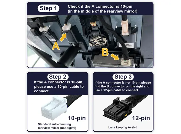 FITCAMX Integrert 4K Dashcam (foran+bak) Hyundai Ioniq 5/5 N (2025 ->) 