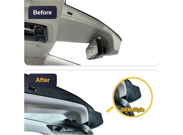 FITCAMX Integrert Plug & Play 4K Dashcam VW ID.7 (2024 ->) Sort 