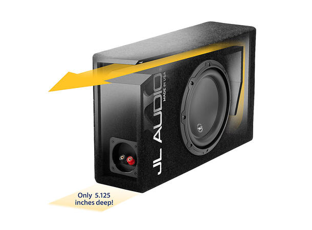JL Audio CP108LG-W3v3 basskasse 8" i kasse, 250W RMS 