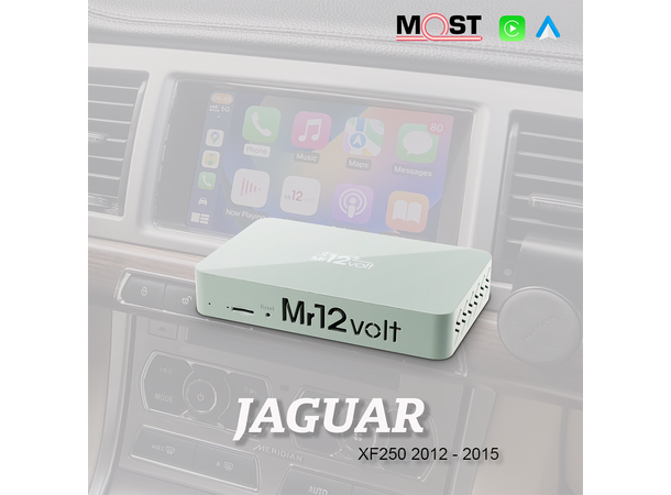 Mr12volt Trådløs CarPlay/Android Auto Jaguar XF250, DSP, OEM Mikrofon 