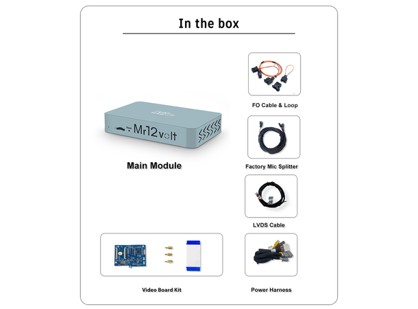 Mr12volt Trådløs CarPlay/Android Auto Jaguar XF250, DSP, OEM Mikrofon 