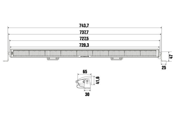 Optibeam Pure 730 30", 25670 lumen, Posisjonslys 