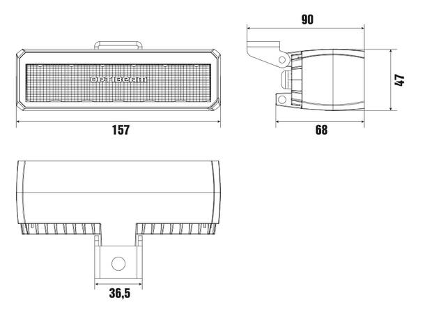 Optibeam SlimX arbeidslys 4420 lumen, R10, CISPR 25 class 3 