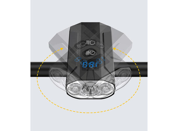 Speras UB1200 lykt for sykkel 1200 Lumen, 5200mAh 