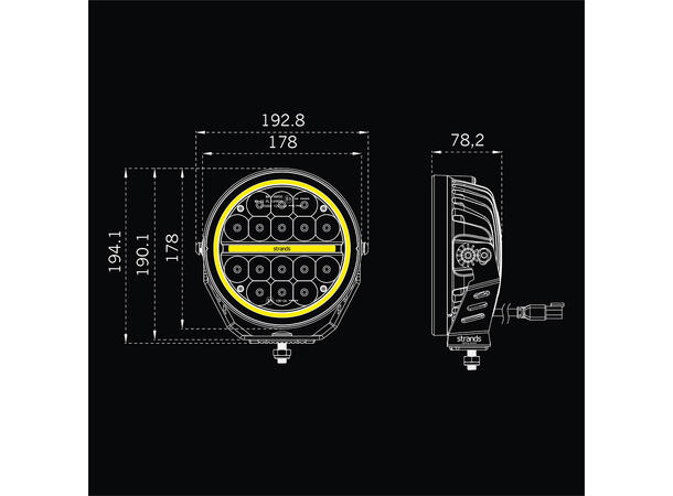 Strands Siberia XP 7" 7", 5710 Lumen, per stk, Xperience-mode 