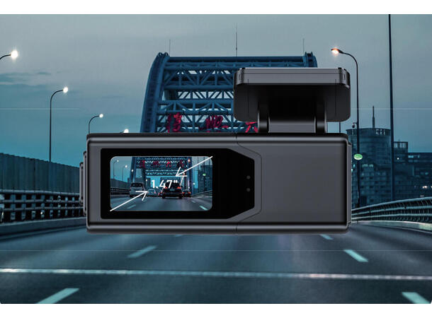 ConnectED Dashboardkamera 1-kanals, 2K, GPS, WIFI, 32GB 