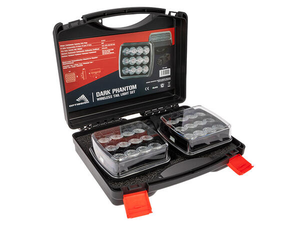 Optibeam Dark Phantom trådløs baklyssett Trådløse baklys for tilhenger 