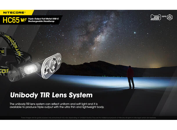 Nitecore HC65 v2 LED hodelykt 165m, 1750 Lumen, LED 