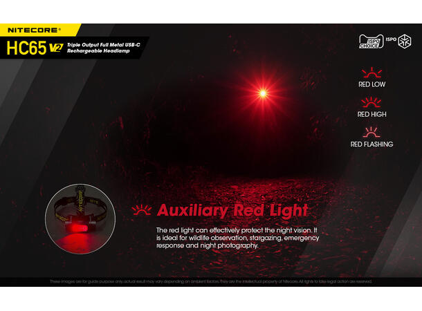 Nitecore HC65 v2 LED hodelykt 165m, 1750 Lumen, LED 