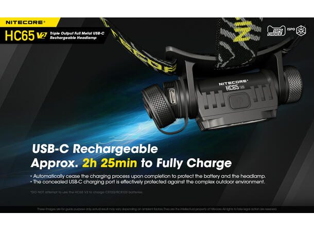 Nitecore HC65 v2 LED hodelykt 165m, 1750 Lumen, LED 