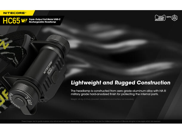 Nitecore HC65 v2 LED hodelykt 165m, 1750 Lumen, LED 