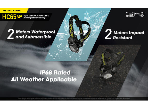 Nitecore HC65 v2 LED hodelykt 165m, 1750 Lumen, LED 