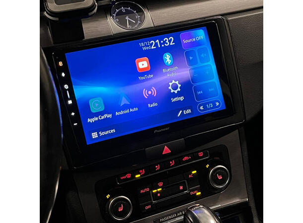 Pioneer Perfect Fit spiller til VW Passat/CC (2010-2016) Sort 