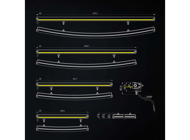 Strands Siberia XP SRC 50" ledbar 50", 15600 Lumen, Xperience-mode, Kurvet 