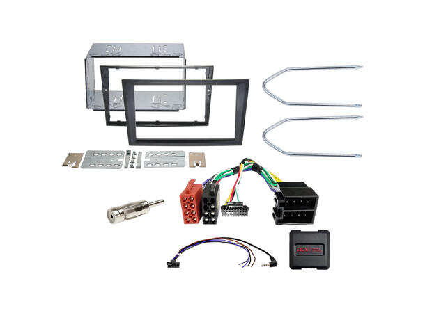 2-DIN monteringssett - komplett Opel (1996-2005) Sort 