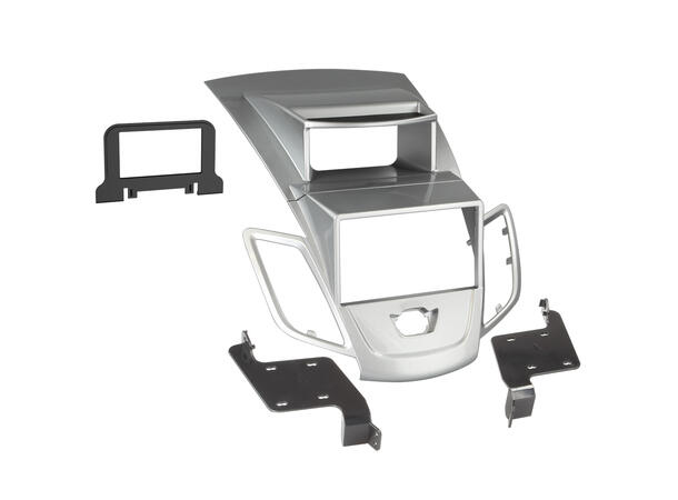 ACV 2-DIN monteringsramme - Sølv Ford Fiesta (2009-2016) m/ekst. display 