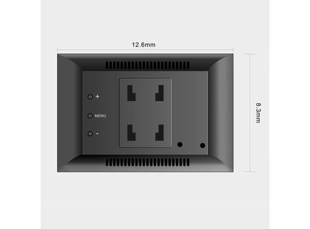 Ampire 5" LCD-Skjerm (AHD/CVBS) 2xRCA inngang. 12V-24V 