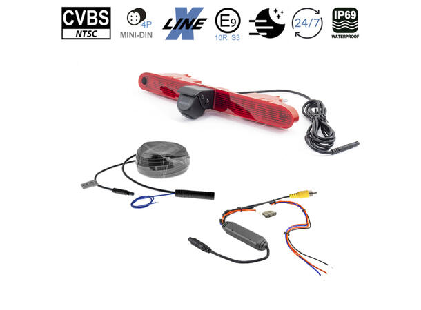 Ampire ryggekamera (CVBS/NTSC) ProAce City/Berlingo/Partner (2008 -->) 