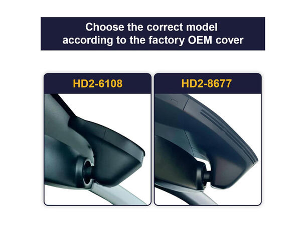 FITCAMX Integrert 4K Dashcam (foran+bak) Skoda Kodiaq (2017 - 2021) "8677" Sort 