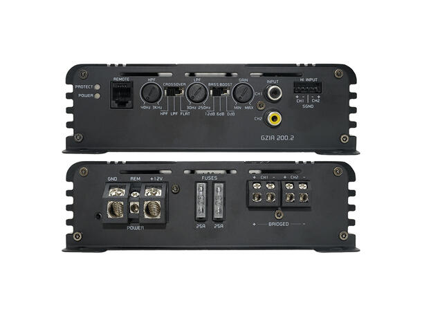 Ground Zero GZIA 200.2 2-kanals forst. 2x220W RMS, 2 Ohm 
