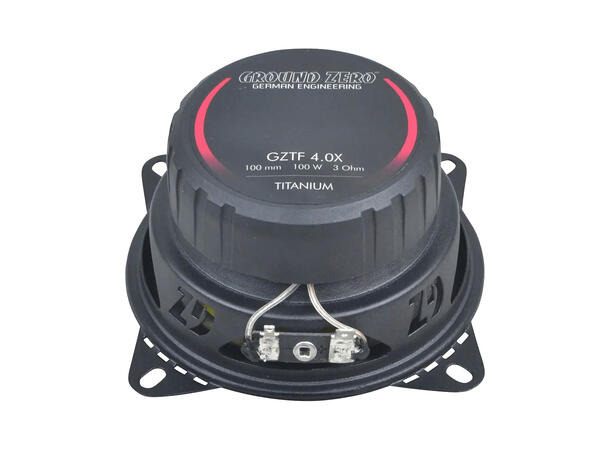Ground Zero GZTF 4.0X høyttalerpar 4", 70W RMS, Titanium-serie 
