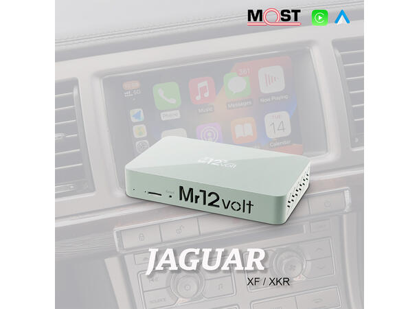 Mr12volt Trådløs CarPlay/Android Auto Jaguar XF/XKR ,DSP, OEM Mikrofon 