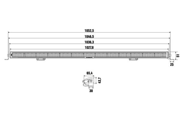 Optibeam Pure 1025 40", 28430 lumen, Posisjonslys 