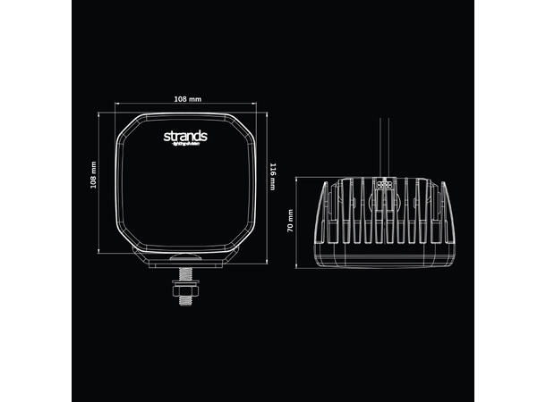 Strands FOR9T No-Glare arbeidslys LED, 3220 Lumen, 78W, pris per stk 