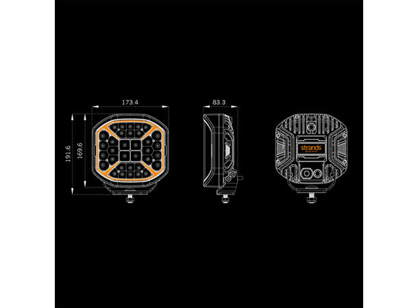 Strands Siberia X 7" 7", 7430 Lumen, per stk, Xperience-mode 