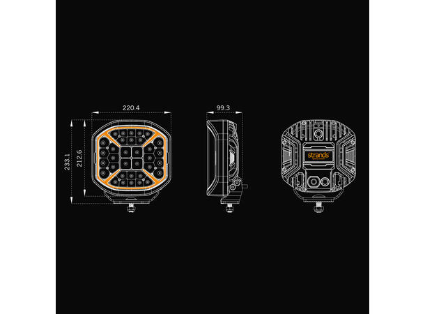 Strands Siberia X 9" 9", 13350 Lumen, per stk, Xperience-mode 