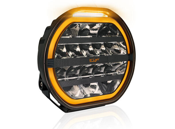 W-Light Fury 9 Sort LED fjernlys 9", 8170 lumen, Posisjonslys, varsellys 