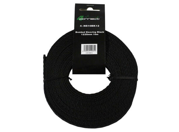 4 CONNECT Stoff/Nylonstrømpe Sort, 10 meter, 12-25mm² 