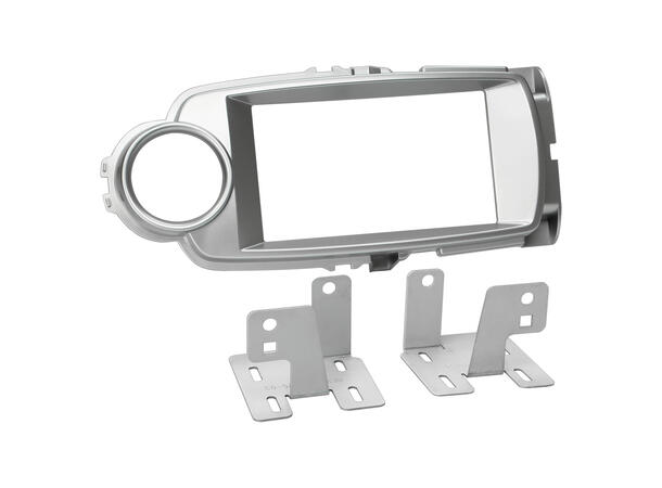 ACV 2-DIN monteringsramme - Sølv Toyota Yaris (2012-2014) 