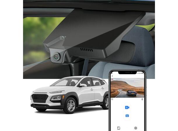 FITCAMX Integrert 4K Dashcam (foran+bak) Hyundai Kona (2018 - 2023) 
