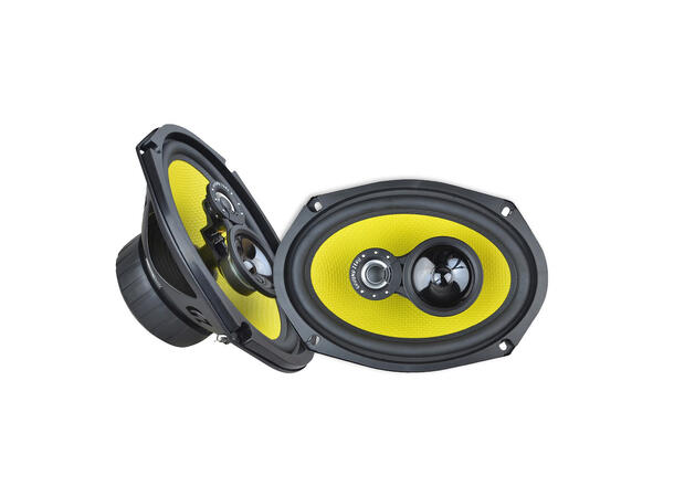 Ground Zero GZTF 69X høyttalerpar 6x9", 130W RMS, Titanium-serie 