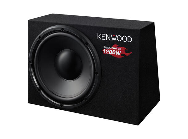 Kenwood KSC-W1200B basskasse 12" i kasse, 1200W Maks, 4 Ohm 