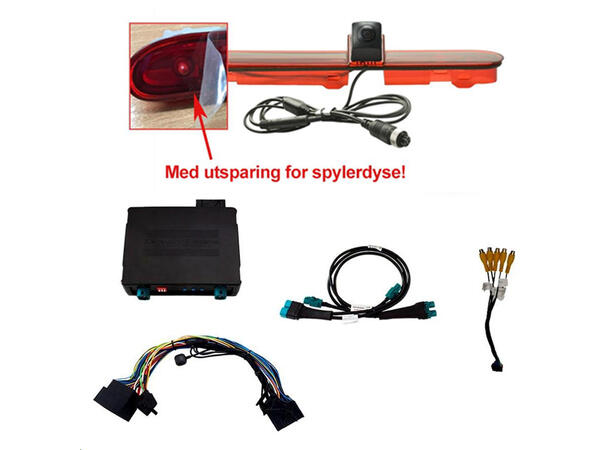 Komplett ryggekamera pakke (CVBS) Toyota ProAce (2017 -->) m/Touchskjerm 