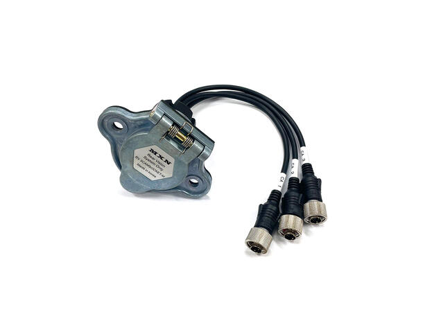 Kontakt for CURL hengerkabel, 3 kamera Han-kontakt - for mont på bil 