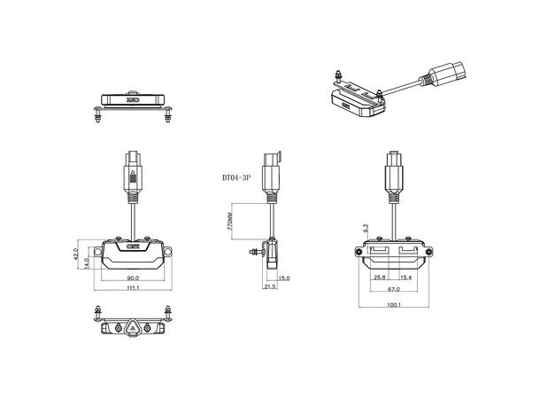 OZZ RL1 ryggelys 1207 Lumen, 16W, godkjent ryggelys 